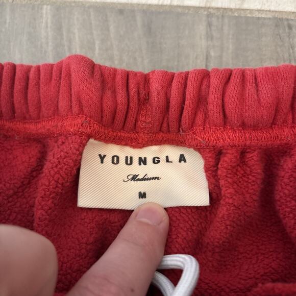 YoungLA Immortal Joggers Mens Medium Red Ambitious Club 233 Sweatpants Athletic - Picture 4 of 11